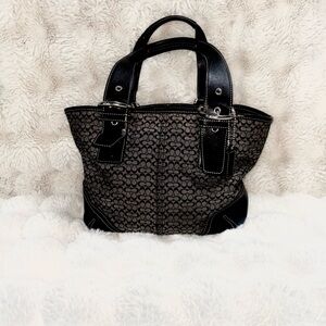 COACH Black and Gray Patterned Tote